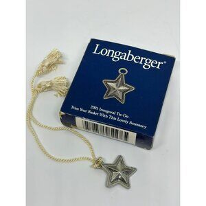 VTG Y2K Longaberger Basket Tie-On Inaugural "The Homestead" Ceramic Ornament USA